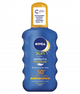 Nivea Sun Protect & Moisture SPF 50 Spray Sunblock spray untuk renang