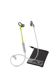 PLANTRONICS หูฟังไร้สาย BackBeat Fit 305 สีเทา-เขียว.jpg หูฟังออกกําลังกาย มีสาย คล้องคอ