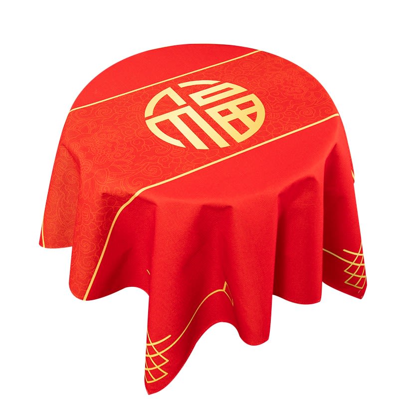 Chinese Style Red Tablecloth -2.jpg Chinese Style Red Tablecloth