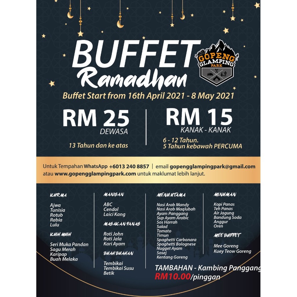 Buffet Ramadhan - Gopeng Glamping Park, Perak.jpg Buffet Ramadhan - Gopeng Glamping Park, Perak