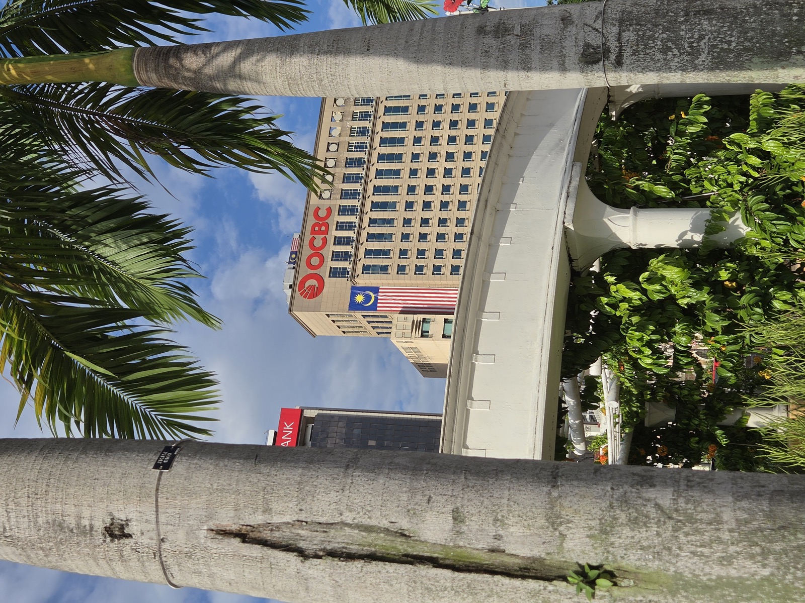 Palm trunks framing the OCBC building in Kuala Lumpur shot at 2x on the Galaxy Z Fold8 Palm trunks framing the OCBC building in Kuala Lumpur shot at 2x on the Galaxy Z Fold8