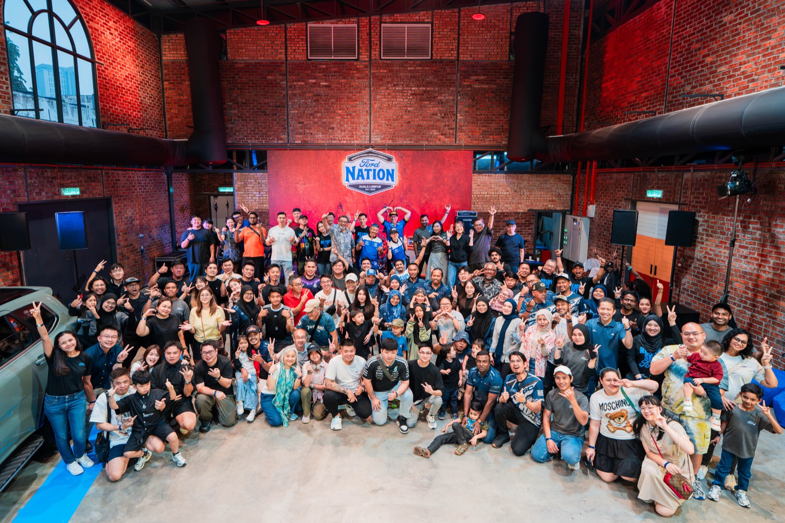 Ford owners and their families at the Ford Nation community gathering in Kuala Lumpur