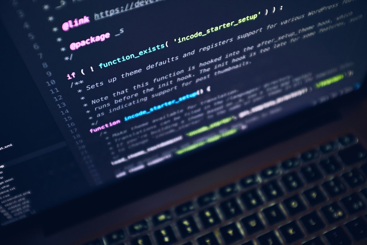 Open-source code on a laptop screen, the kind of software the developers on Hugging Face build