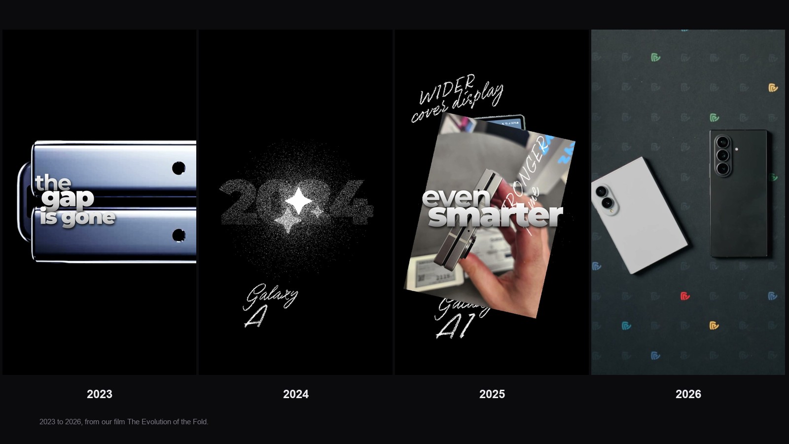 2023 to 2026, the year cards from our film. 2023 to 2026, the year cards from our film.