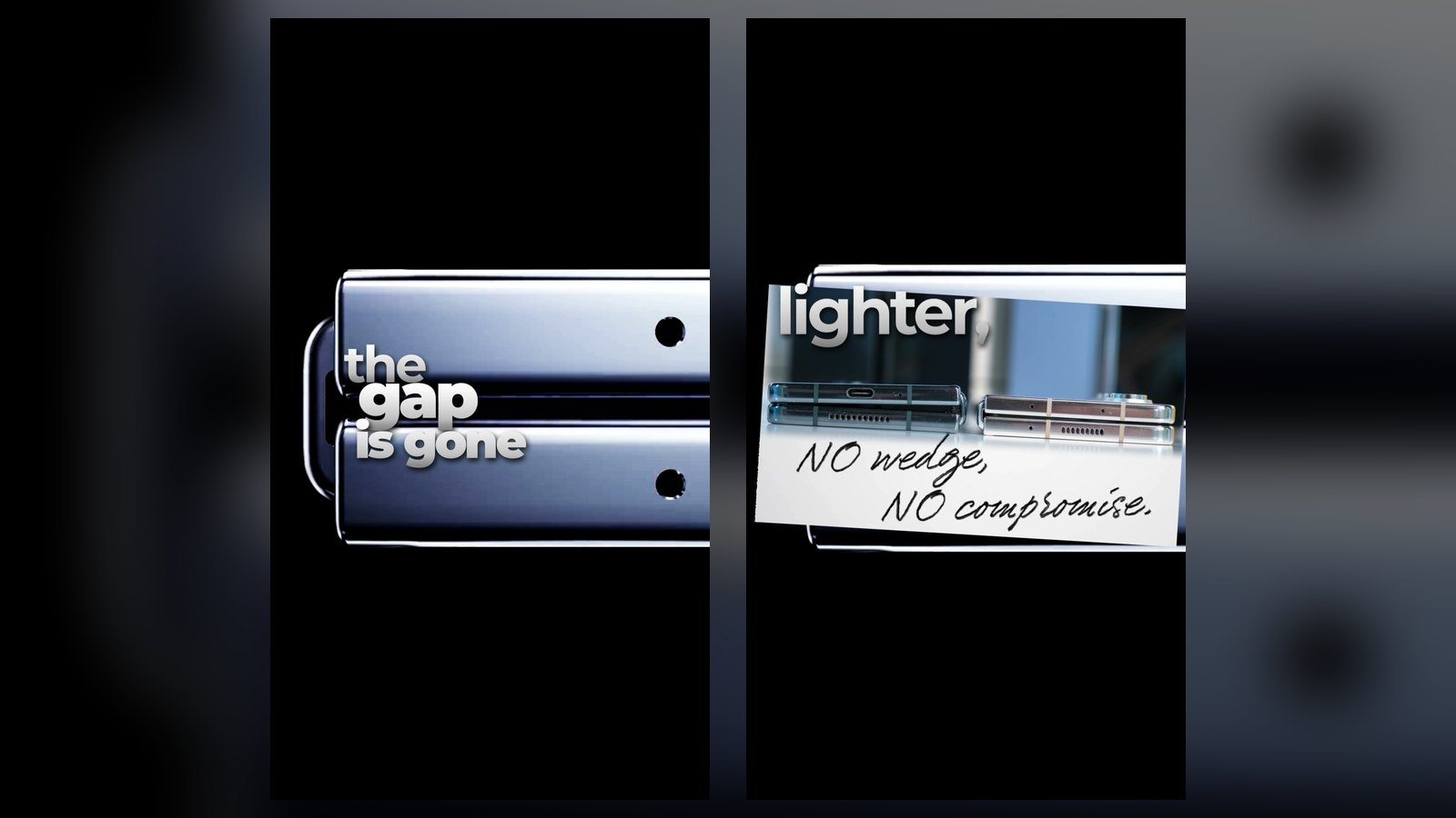2023: the gap is gone. Lighter, tighter, no wedge. Frames from our film. 2023: the gap is gone. Lighter, tighter, no wedge. Frames from our film.