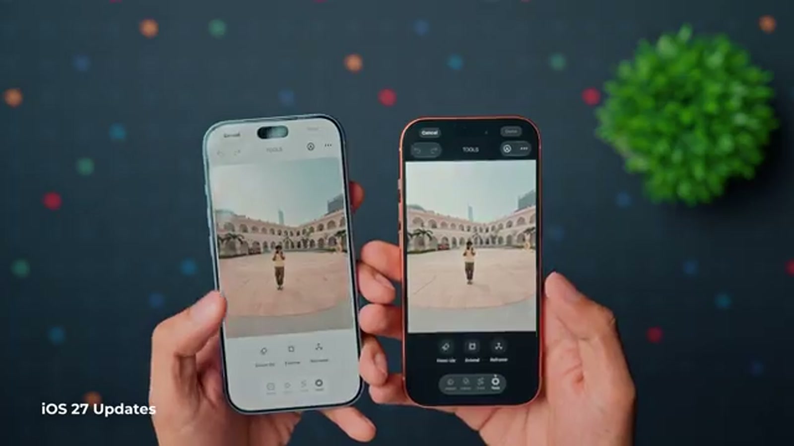 iOS 27 Clean Up, Extend and Reframe AI tools compared on iPhone 17 Pro and iPhone 18 Pro iOS 27 Clean Up, Extend and Reframe AI tools compared on iPhone 17 Pro and iPhone 18 Pro