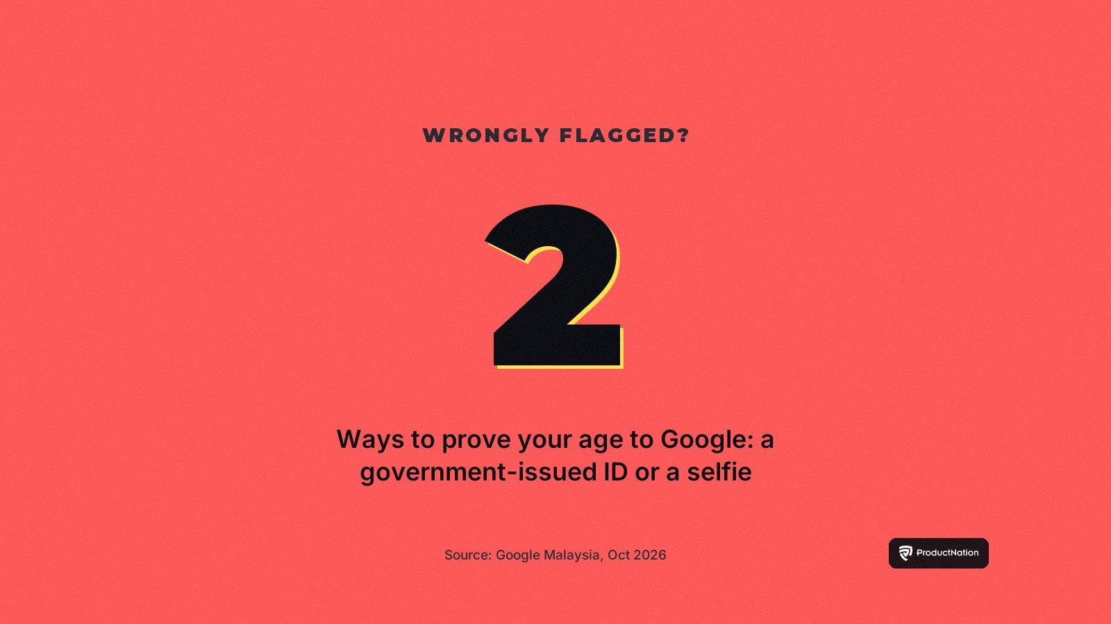 Stat card: adults wrongly flagged as minors can prove their age with a government ID or a selfie