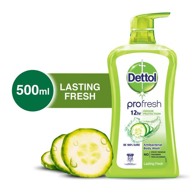 DETTOL Shower Gel Lasting Fresh (500ml).jpg Sabun yang sesuai untuk kulit gatal dengan penghapus anti-bakteria