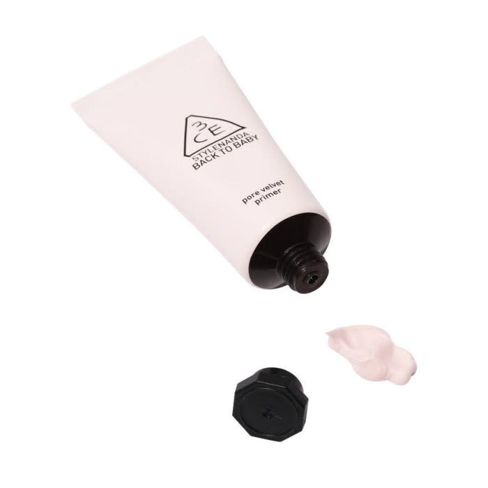 3CE Back To baby Pore Velvet Primer1.jpg Primer terbaik untuk melindungi penampilan pori besar