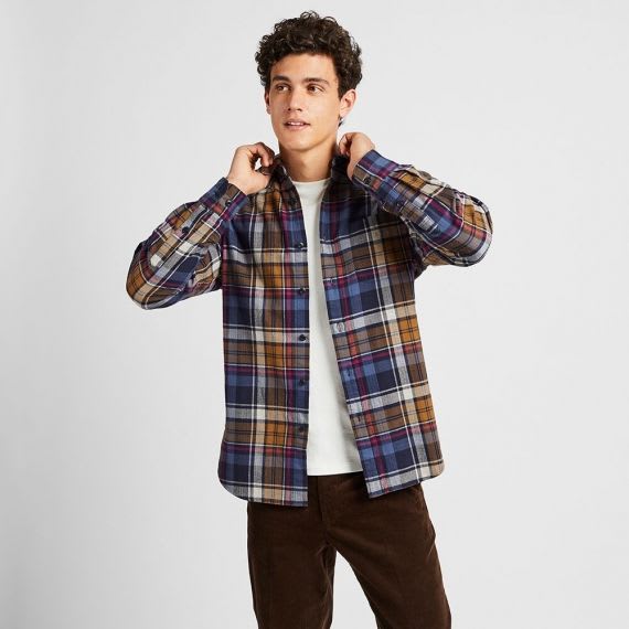 MEN Flannel Check Long Sleeve Shirt1.jpg