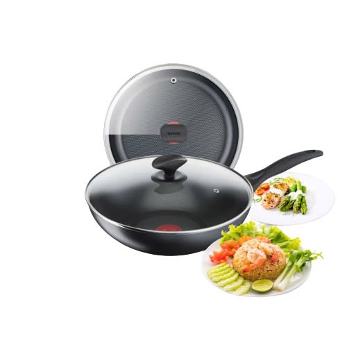 TEFAL Cookware Cook & Clean Wokpan with Lid (28cm) -3.jpg