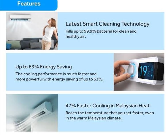 Haier R32 Smart DC Inverter Clean Air Conditioner (1.0hp) HSU-09VNR18 - 3 .jpg