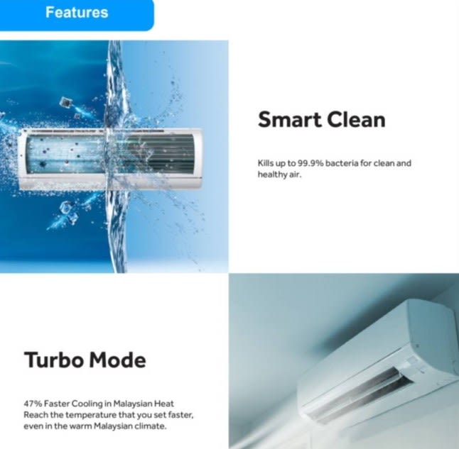 Haier R32 Smart DC Inverter Clean Air Conditioner (1.0hp) HSU-09VNR18 - 4 .jpg