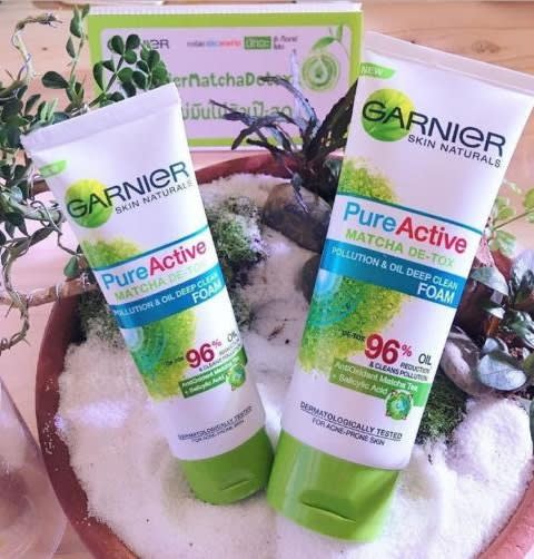 Garnier Pure Active Matcha De-Tox Pollution & Oil Deep Clean Facial Foam -1.jpg