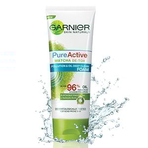 Garnier Pure Active Matcha De-Tox Pollution & Oil Deep Clean Facial Foam -2.jpg
