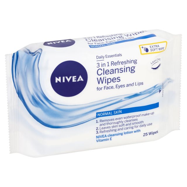 NIVEA 3-in-1 Refreshing Cleansing Wipes (25s) -1.jpg