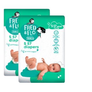 Tesco Fred & Flo Baby Tape Diaper S 57 x 4 packs (228 pcs) 3-6kg -2.jpg