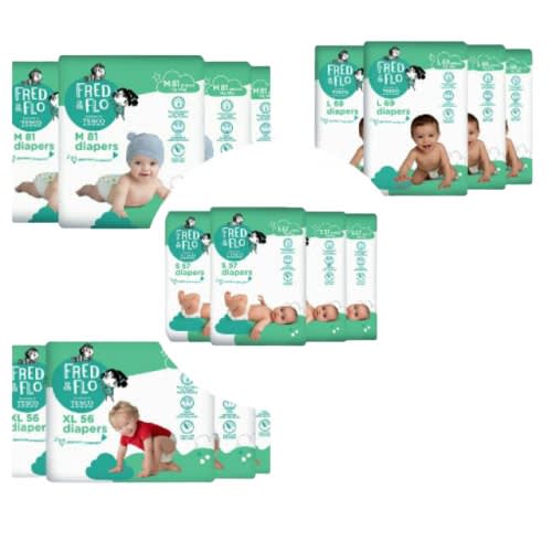 Tesco Fred & Flo Baby Tape Diaper S 57 x 4 packs (228 pcs) 3-6kg -3.jpg