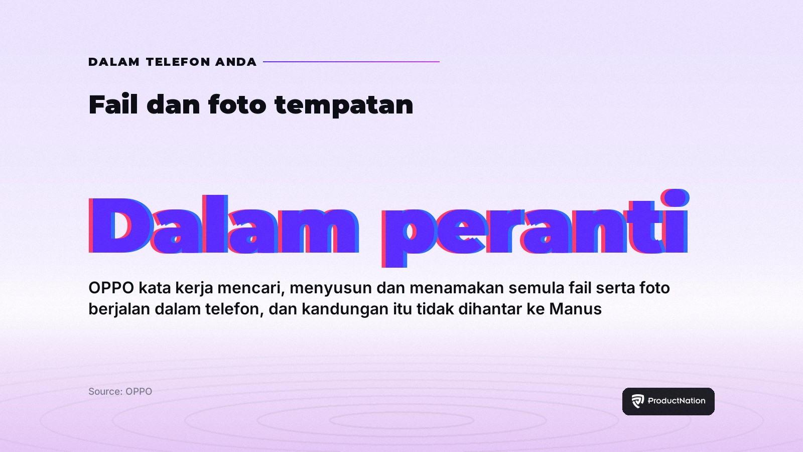 OPPO kata kerja fail dan foto tempatan berjalan dalam telefon dan kandungan itu tidak dihantar ke Manus