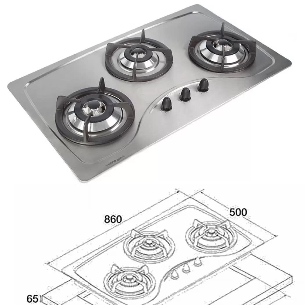 Tecno SR98SV 3 Burner Stainless Steel Hob -2.jpg