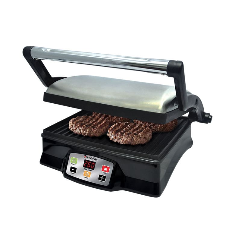 Imarflex Panini Grill Digital IPG-520D.jpg Best electric grill for burgers and chicken - with timer