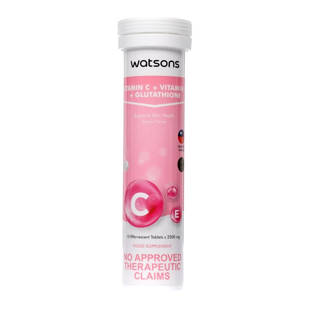 Watsons Vitamin C + Vitamin E + Glutathione Effervescent Tablet.jfif