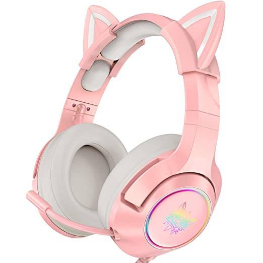 ONIKUMA K9 Pink 7.1 RGB Gaming Headset.jfif