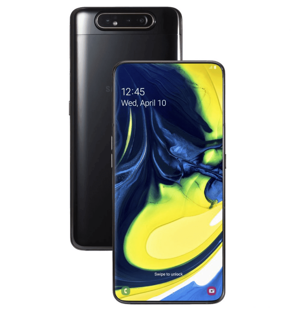 Samsung Galaxy A80.png kamera pop up rotating untuk depan dan belakang