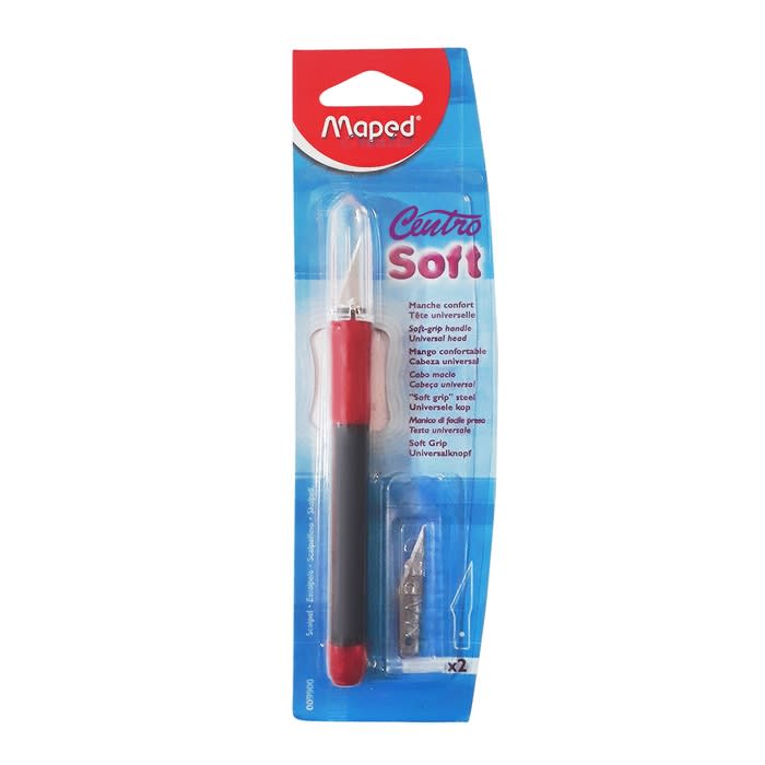 MAPED Scalpel Soft Cut Craft Knife.jpg Ukuran mata pisau universal untuk paper cutting