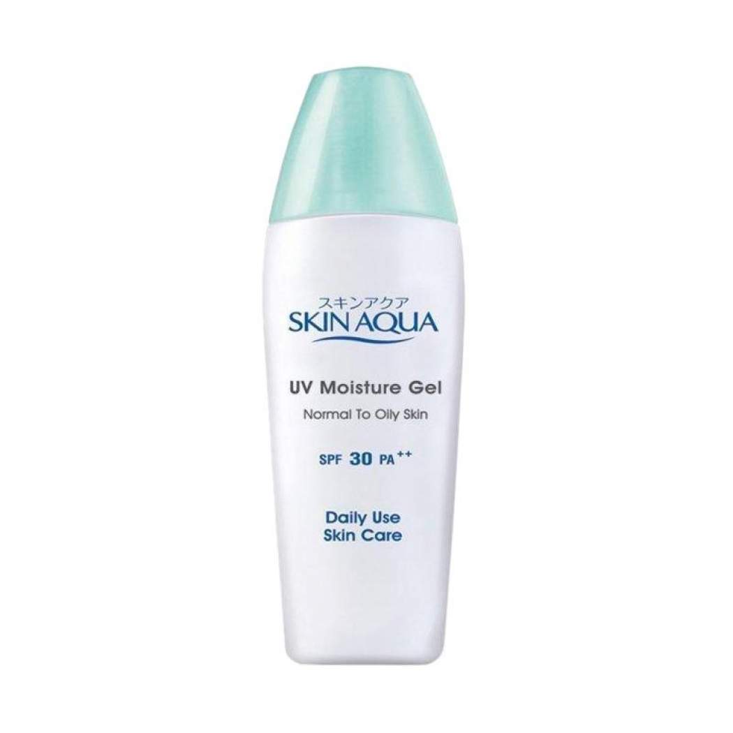 Skin Aqua UV Moisture Gel Sunscreen dengan SPF 30 untuk kulit normal cenderung berminyak