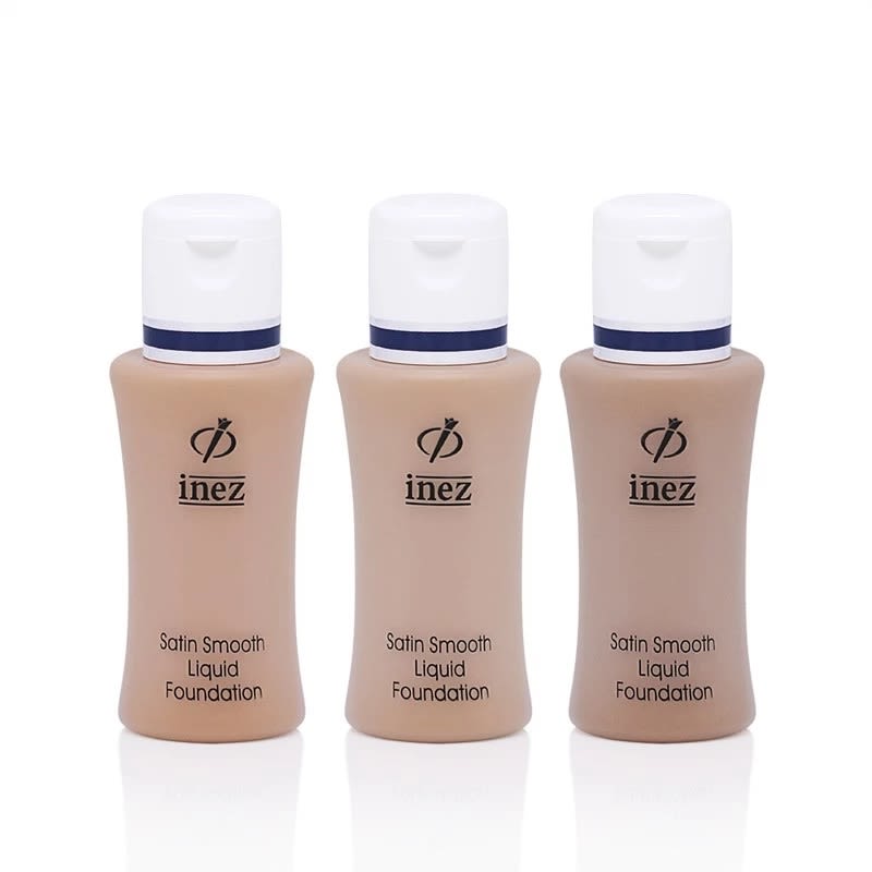 Inez Satin Smooth Liquid Foundation (35 ml).jpg Melembabkan sekaligus memberikan efek glowing