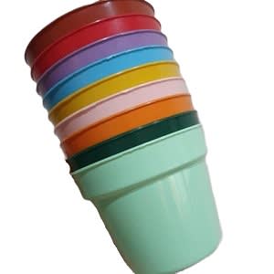 Pot Bunga Warna-Warni Warna-warni pot untuk berkebun di rumah
