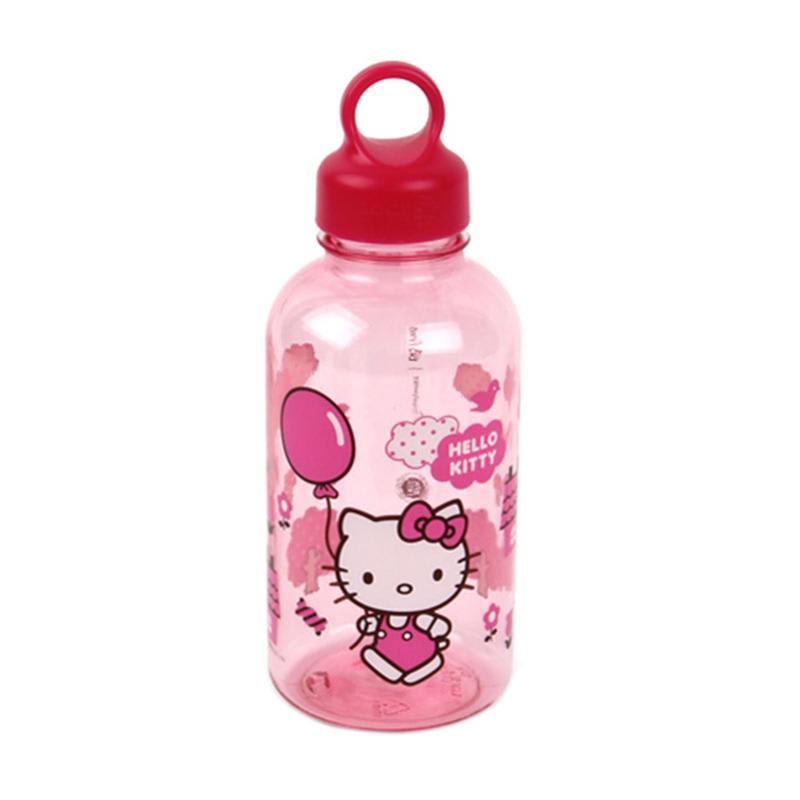 Lock n Lock Hello Kitty Balloon Loppe Aqua (530 ml).jpg Warna pink karakter Hello Kitty untuk anak perempuan