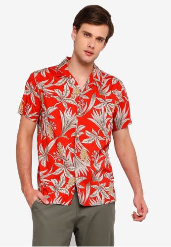 Jack & Jones - Jayden Resort Short Sleeve Leaf Print Shirt.jpg