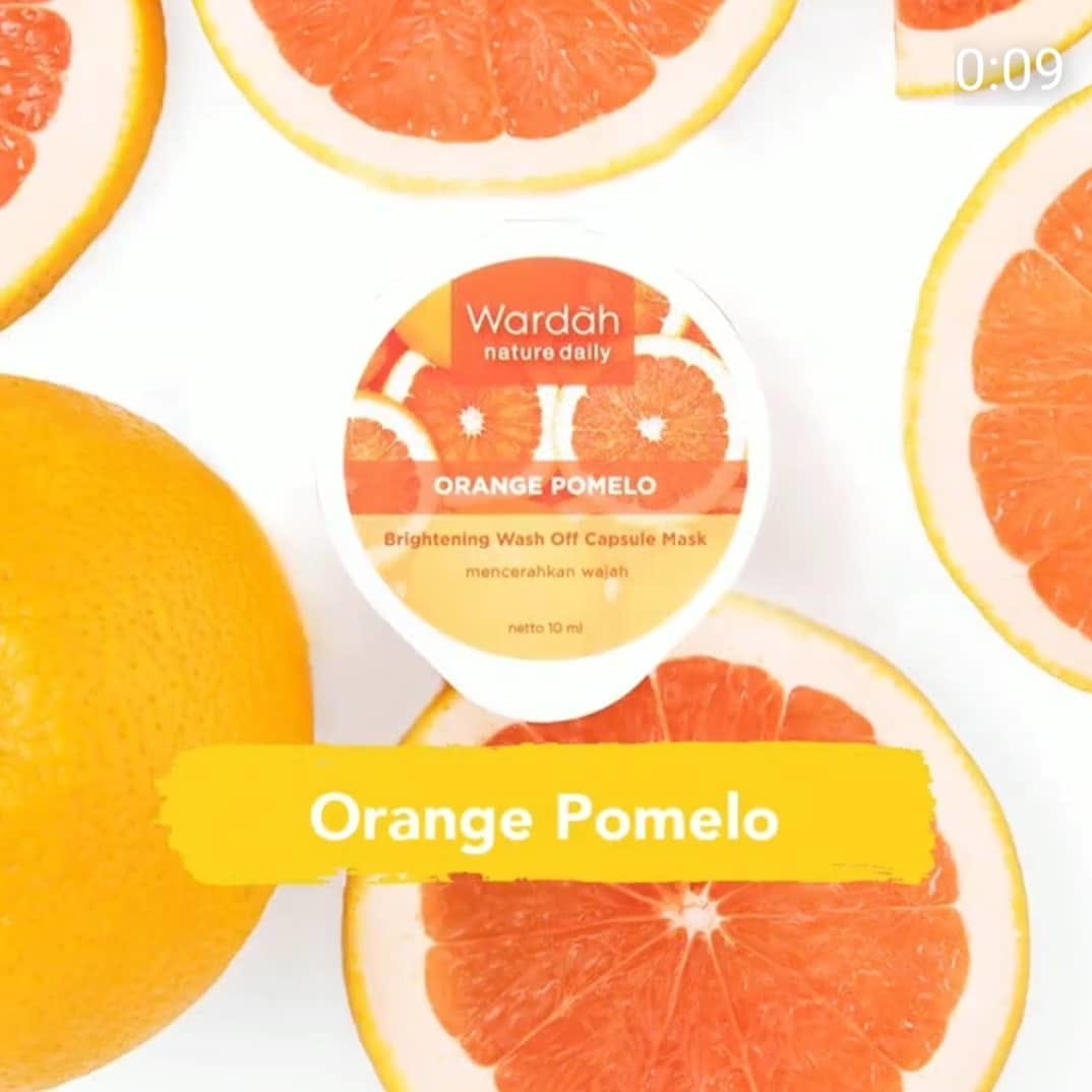 Wardah Nature Daily Orange Pomelo Brightening Wash Off Capsule Mask-4.jpg