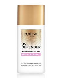 L'oreal Paris UV Defender Serum Protector Bright & Clear Sunscreens.jpg