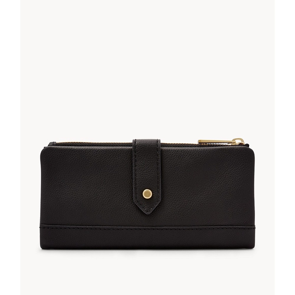 Dompet wanita Fossil Lainie Cluth Black Leather.jpg