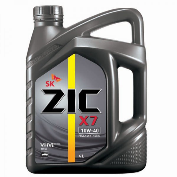 Zic X7 รถยนต์เบนซิน น้ำมันเครื่องสังเคราะห์แท้100% ระยะ 12,000กม 4 ลิตร 10W40.jpg