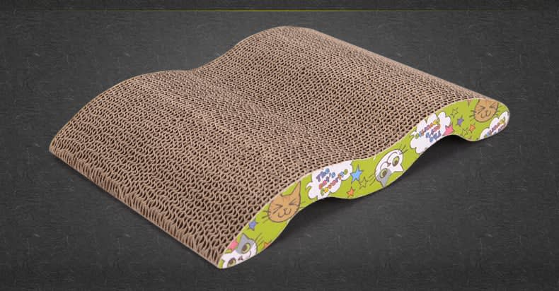 S Size S cat scratch board, cat toy, corrugated paper cat grinding claw board, grinding claw device, wear-resistant cat, mint, pet cat, arch bridge, M shape.jpg ของเล่นแมวที่ดีที่สุด scratch board
