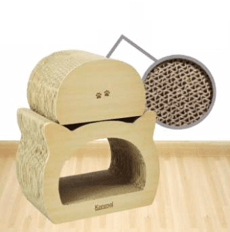 Cat Scratcher Toy Separable Cat Face Nail Paper Scratch Pad For All Size Cats Size L 36x23x28 cm. Free! Catnip.png ของเล่นแมวที่ดีที่สุด Cat Scratcher Toy