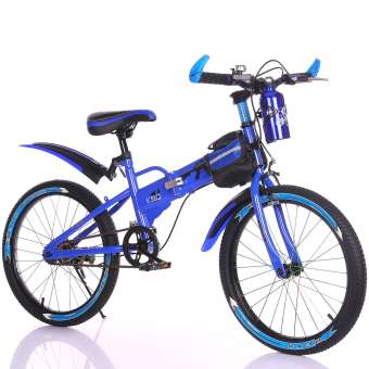 จักรยานเสือภูเขา พ้บได้ มีกระติกน้ำ มีกระเป๋า 20นิ้ว สีฟ้า Bule ( Folding Mountain Bike).jpg