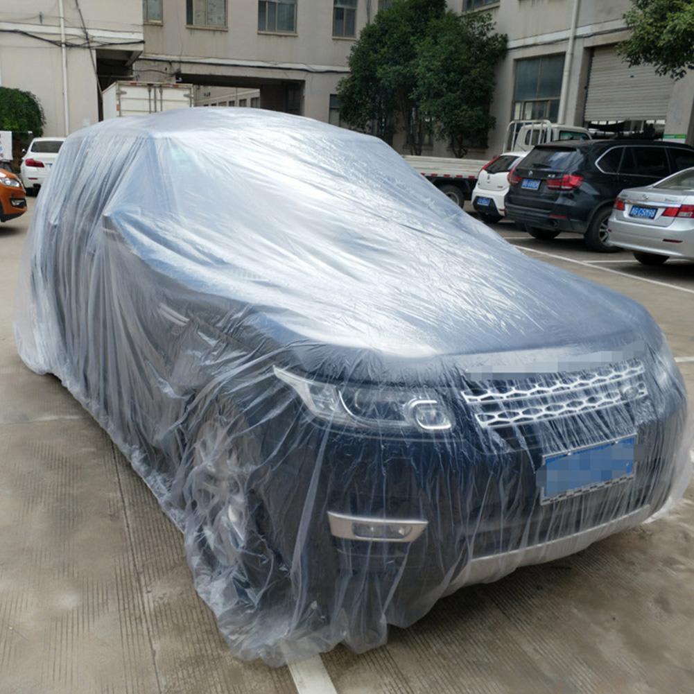 fansuq Free Shipping Full Car Cover 3 Size LDPE Film Outdoor Clear Disposable Full Car Cover Rain Dust Resistant Garage Universal Temporary.jpg