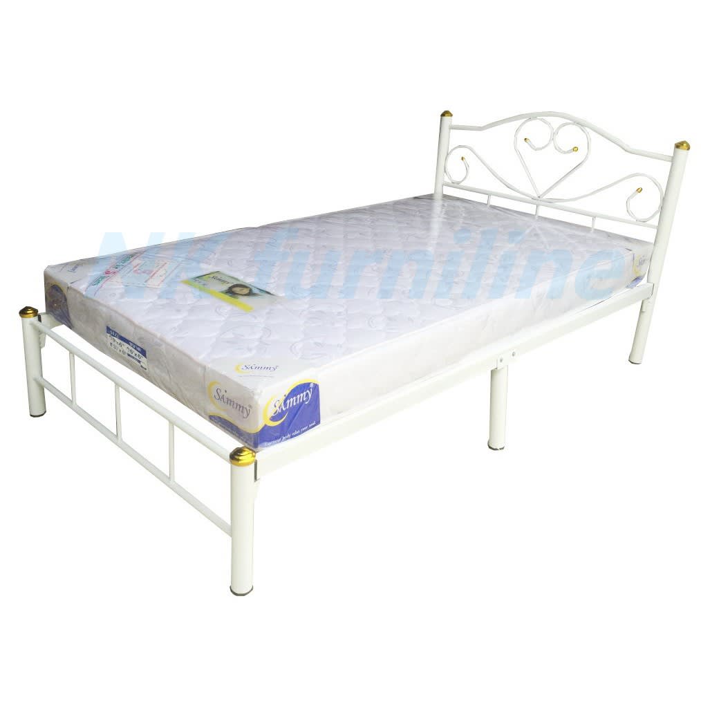 ขนาด3.5ฟุต โครงเตียงเดี่ยว เตียงเหล็ก รุ่นต่อครึ่งด้วยขาคั้มกลาง Size 3.5 ft. Single bed, Metal bed,Nockdawnbed 2.jpg