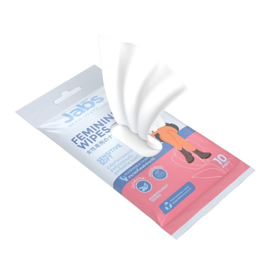 ทิชชู่เปียกสำหรับจุดซ่อนเร้น Jabs Feminine Wipes.jpeg Jabs Feminine Wipes