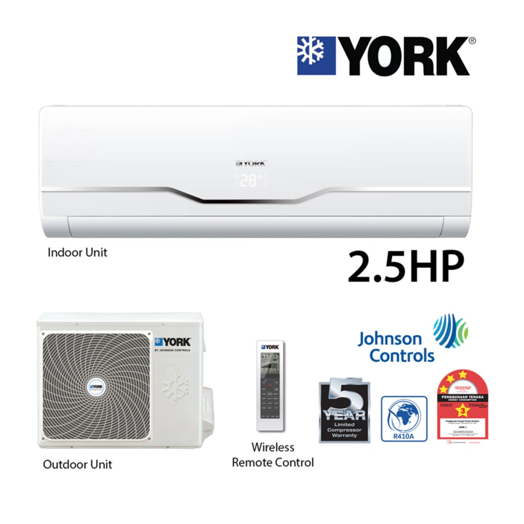 Best York 2.5 HP Air Conditioner Price & Reviews in Malaysia 2021