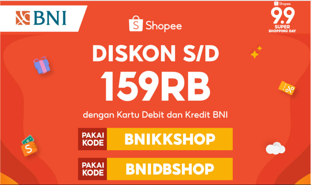 Promo Bank Shopee Indonesia 2024 | Diskon Ekstra Hingga 8%