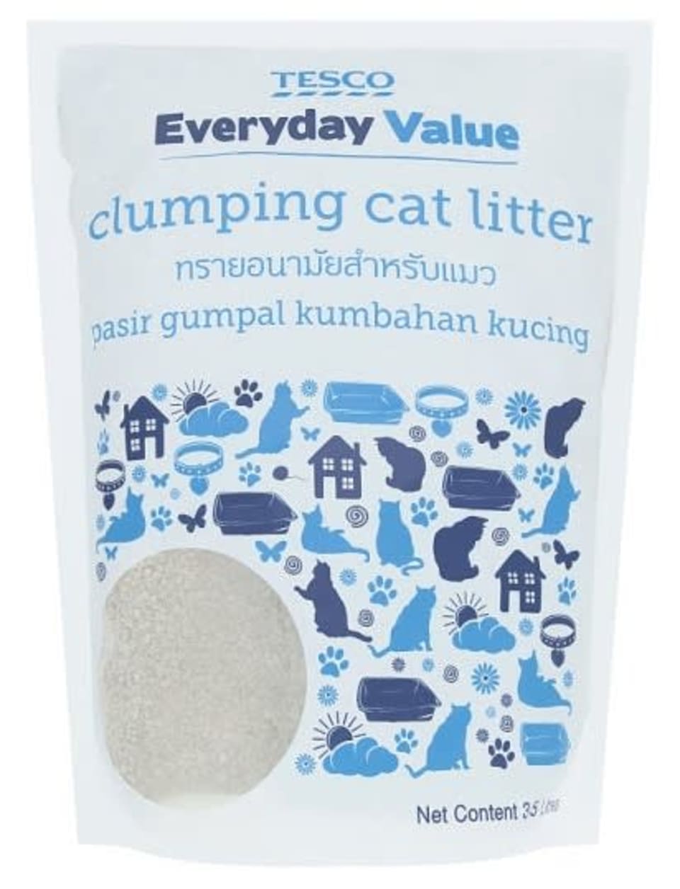 Tesco Everyday Value Clumping Cat Litter (3.5L) Harga & Review / Ulasan
