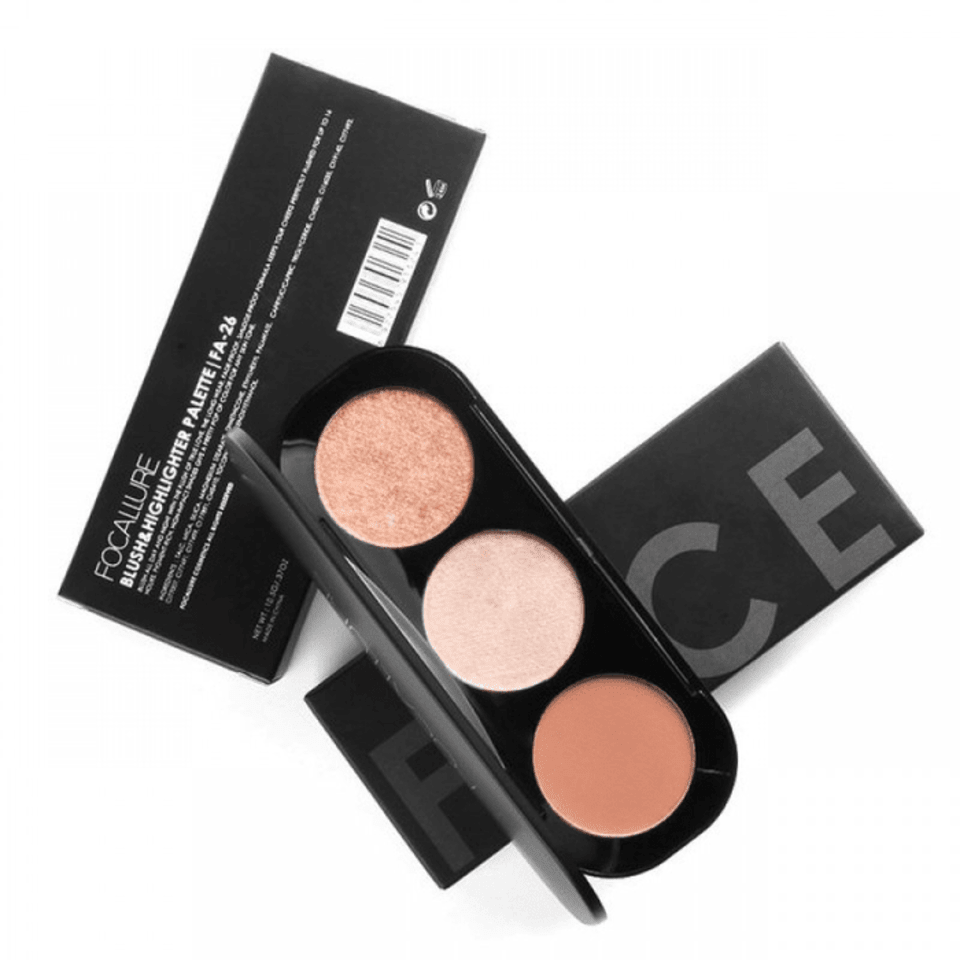Focallure Blush & Highlighter Palette Blush On Harga & Review / Ulasan