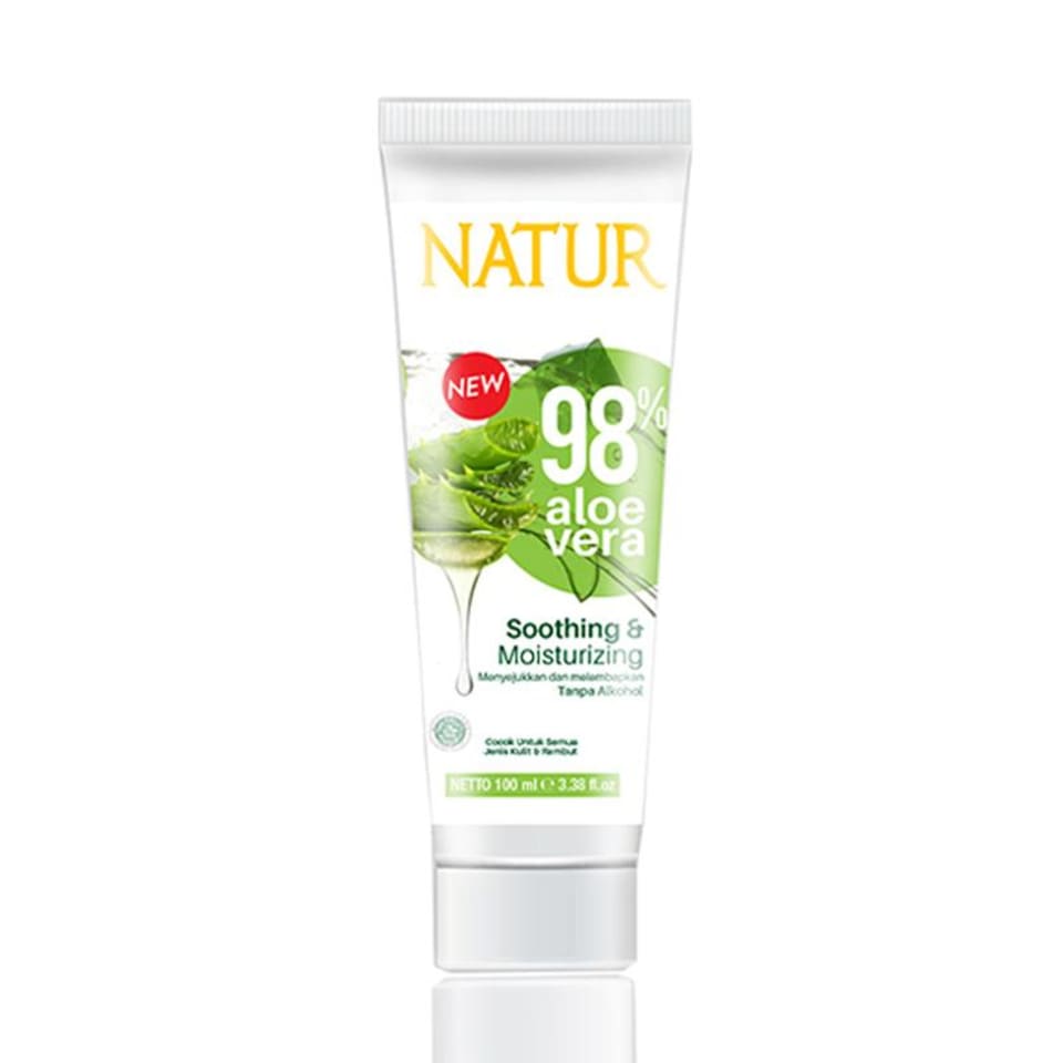 Natur 98% Aloe Vera Soothing & Moisturizing (100 ml) Harga  
