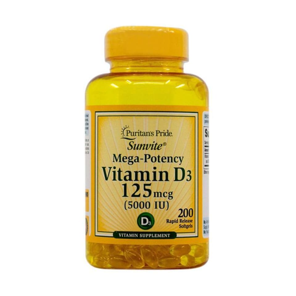 Puritan’s Pride Sunvite Mega-Potency Vitamin D3 5000 IU Harga & Review